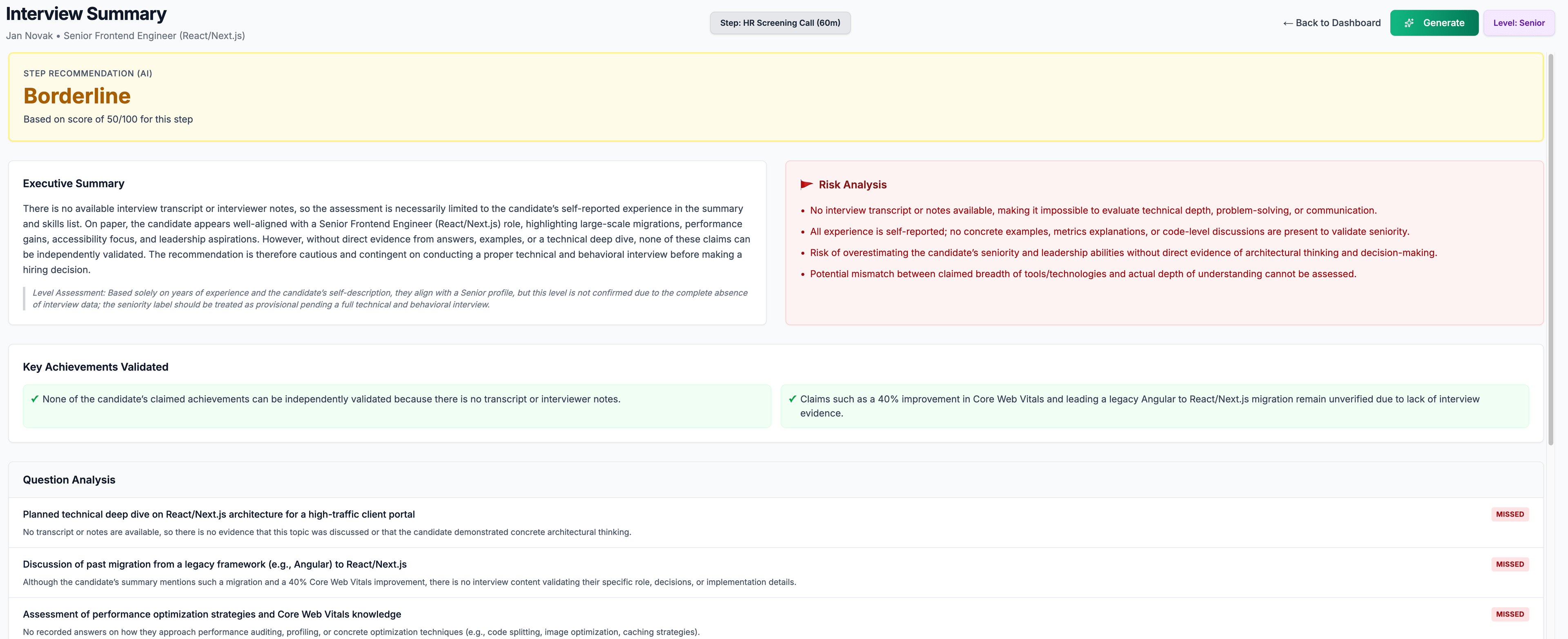 Instant Interview Summaries